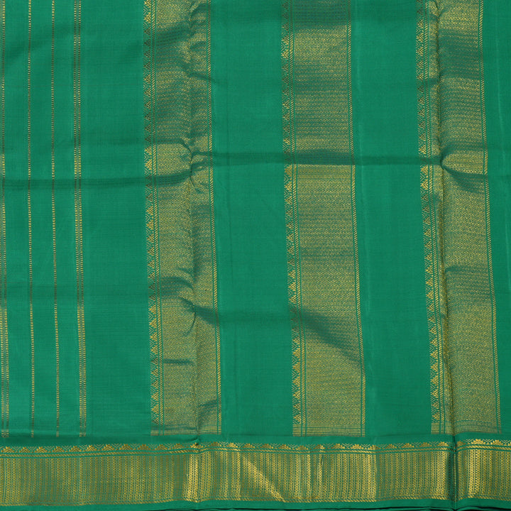 Hayagrivas Handloom Maroon Kanjivaram Ten Yards Silk Saree with Green Border KBE1013I9-1