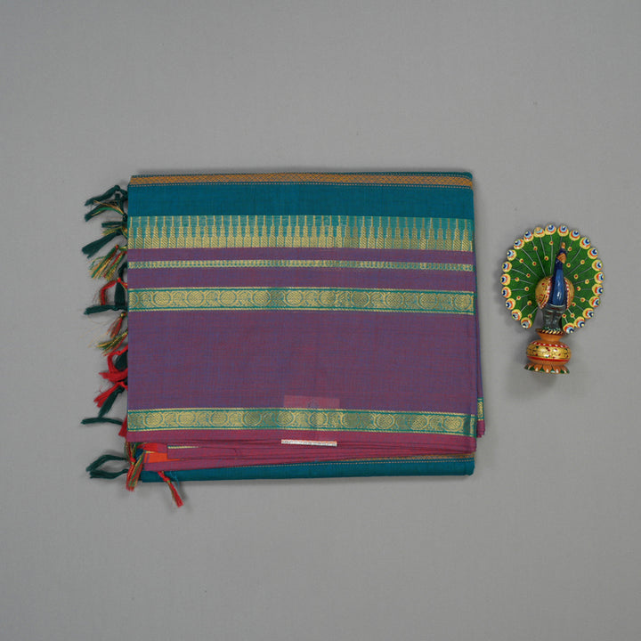 Hayagrivas Rama Blue Pure Chettinad Cotton Saree KBE1019I7-2