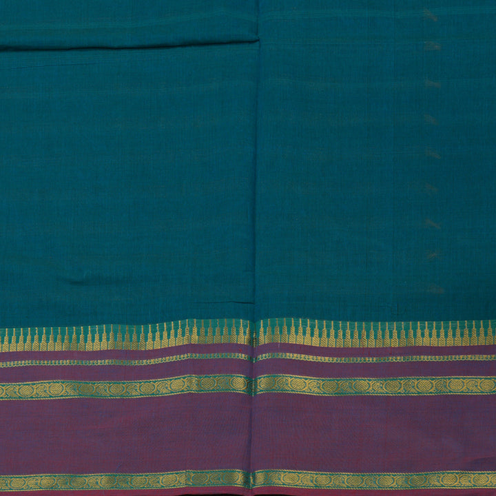 Hayagrivas Rama Blue Pure Chettinad Cotton Saree KBE1019I7-2