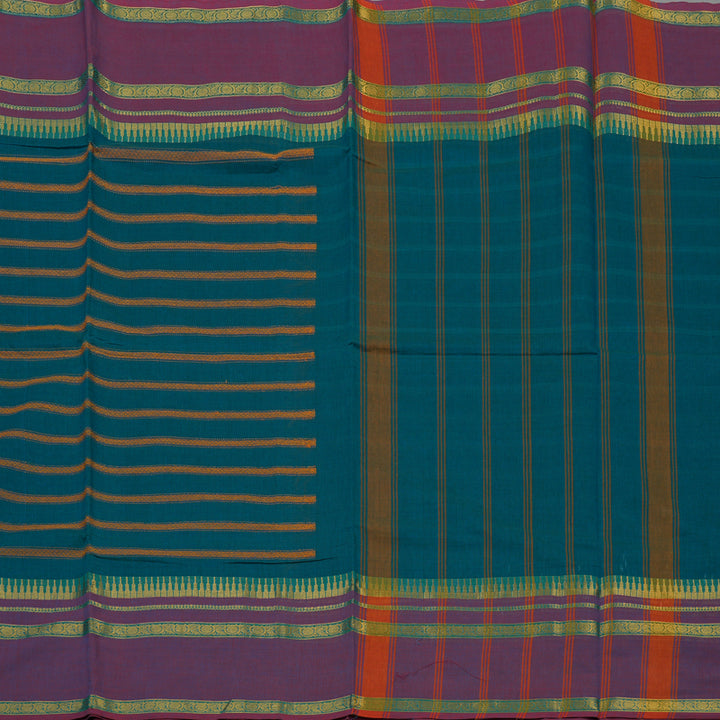 Hayagrivas Rama Blue Pure Chettinad Cotton Saree KBE1019I7-2