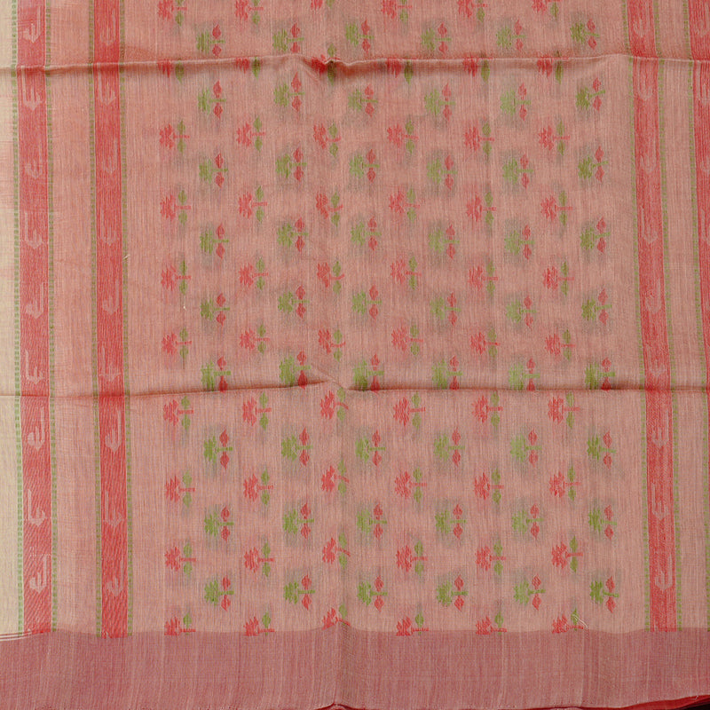 Hayagrivas Handloom Kora Silk Cotton Saree in Glorious Half White KBE101D2-4