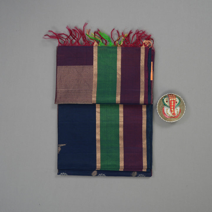 Hayagrivas Karum Neelam Pure Kora Silk Cotton Saree KBE101D3-13