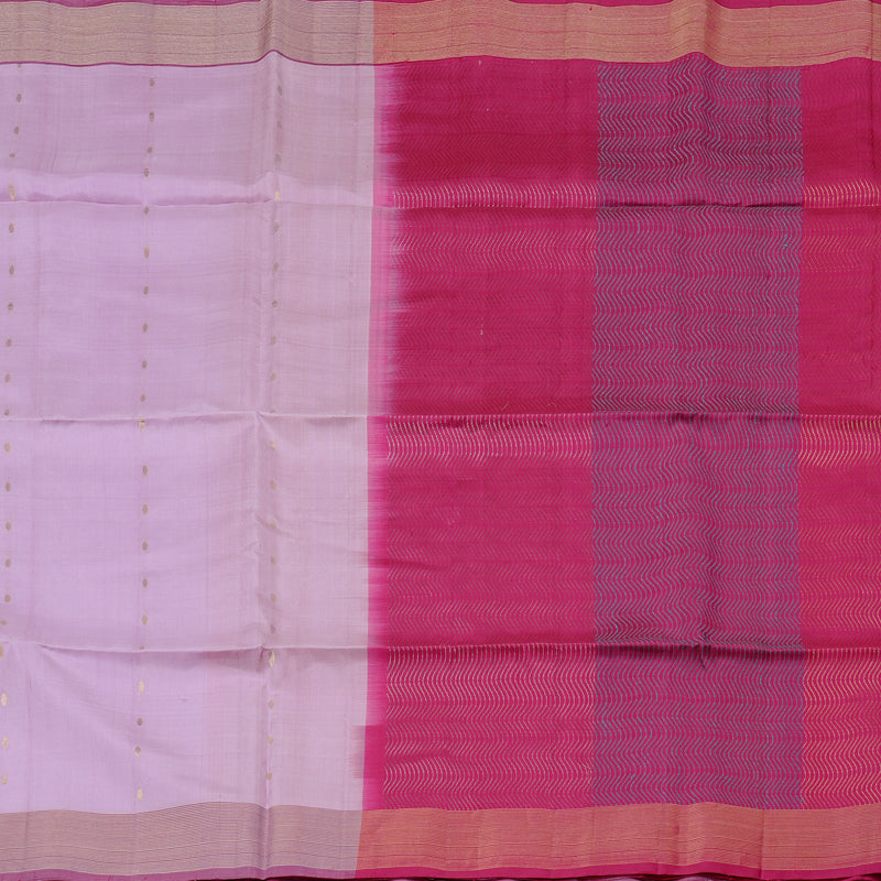 Hayagrivas Lilac Colour Handloom Soft Silk Saree with Pink Border KBE101D5-18