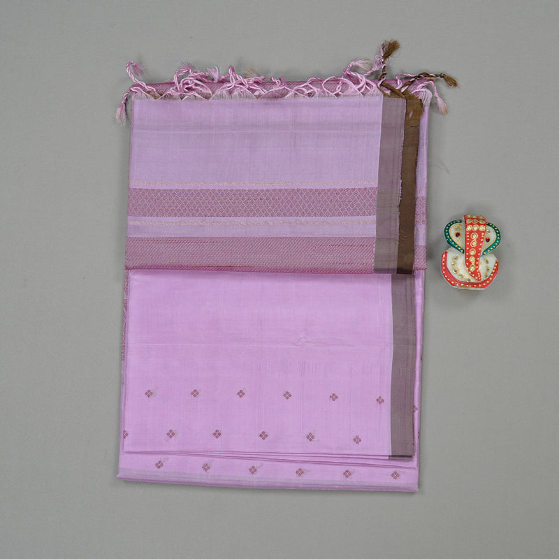 Hayagrivas Lavender Handloom Soft Silk Saree KBE101D5-19