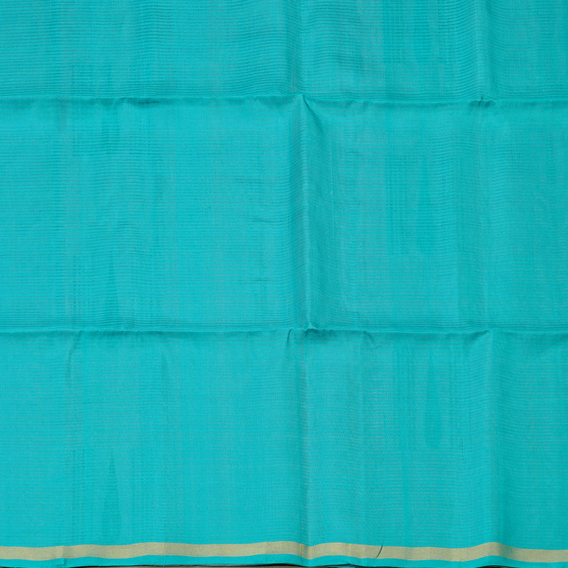 Hayagrivas Baby Peach Handloom Soft Silk Saree with Sea Blue Border KBE101D5-28
