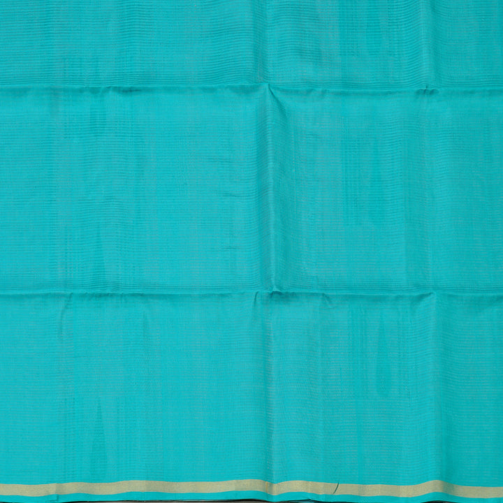 Hayagrivas Baby Peach Handloom Soft Silk Saree with Sea Blue Border KBE101D5-28