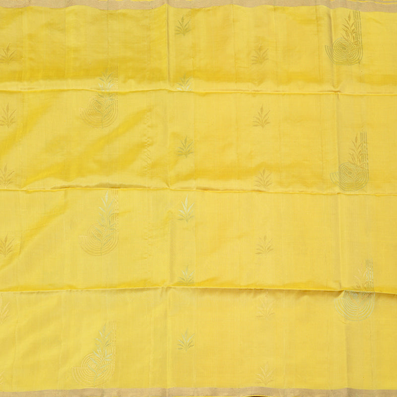 Hayagrivas Lemon Yellow Handloom Soft Silk Saree KBE101D5-35