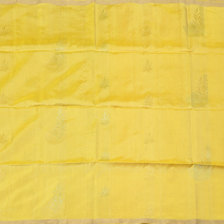Hayagrivas Lemon Yellow Handloom Soft Silk Saree KBE101D5-35