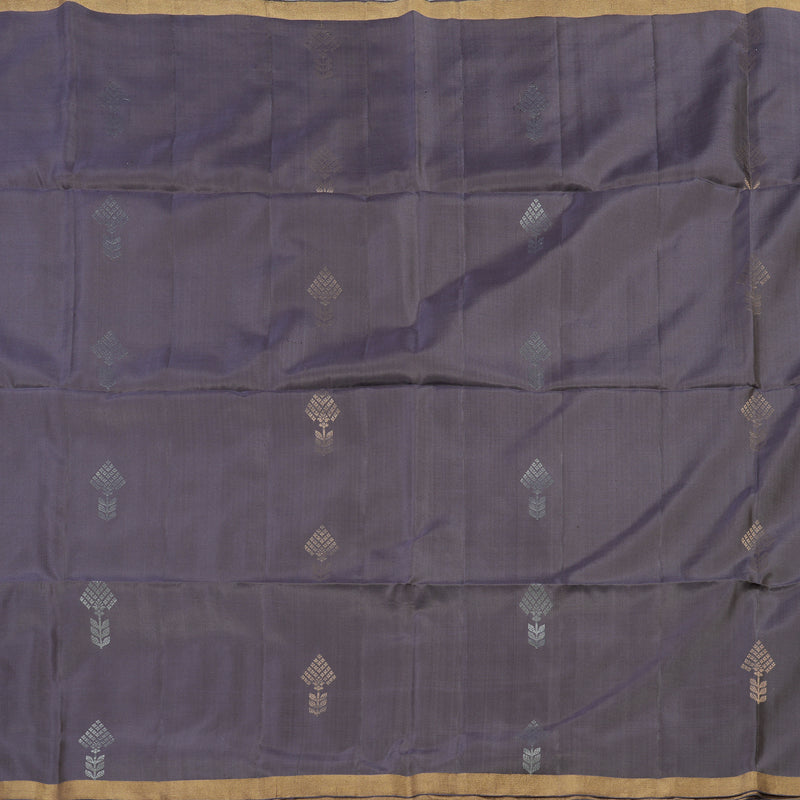 Hayagrivas Handloom Soft Silk Saree in Stylish Dark Grey KBE101D5-41