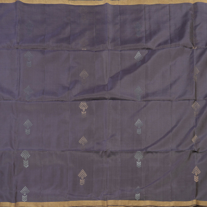 Hayagrivas Handloom Soft Silk Saree in Stylish Dark Grey KBE101D5-41