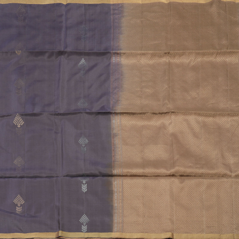 Hayagrivas Handloom Soft Silk Saree in Stylish Dark Grey KBE101D5-41