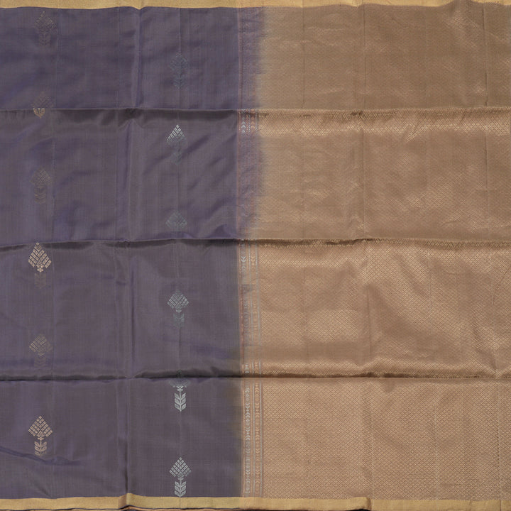 Hayagrivas Handloom Soft Silk Saree in Stylish Dark Grey KBE101D5-41