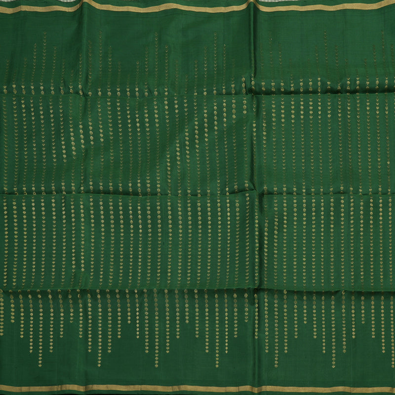 Hayagrivas Handloom Dark Green Soft Silk Saree KBE101D6-8