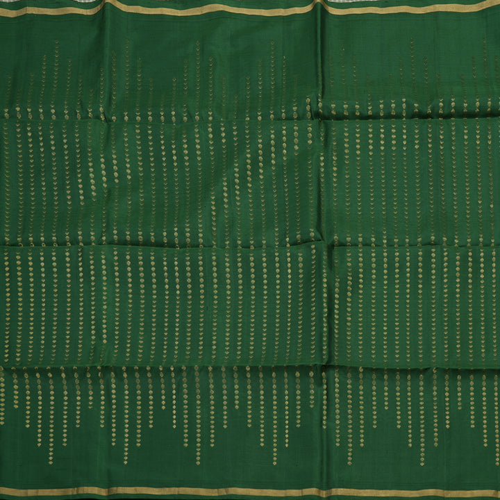 Hayagrivas Handloom Dark Green Soft Silk Saree KBE101D6-8