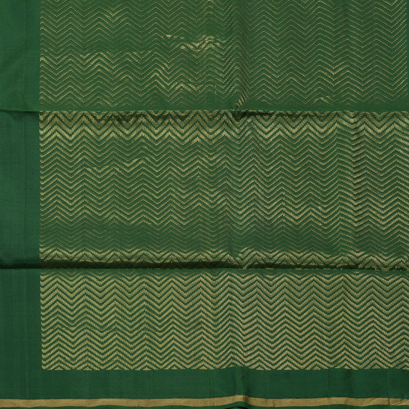 Hayagrivas Handloom Dark Green Soft Silk Saree KBE101D6-8