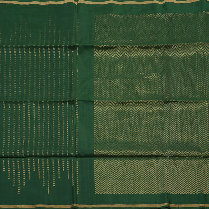 Hayagrivas Handloom Dark Green Soft Silk Saree KBE101D6-8