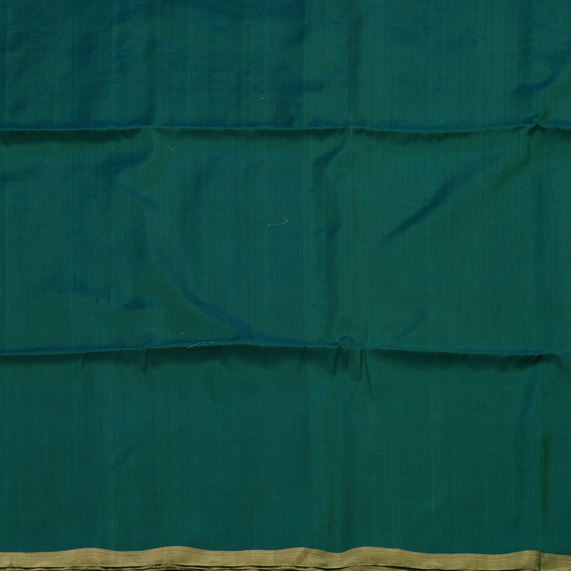 Hayagrivas Handloom Soft Silk Saree in Radiant Peacock Green KBE101D7-10