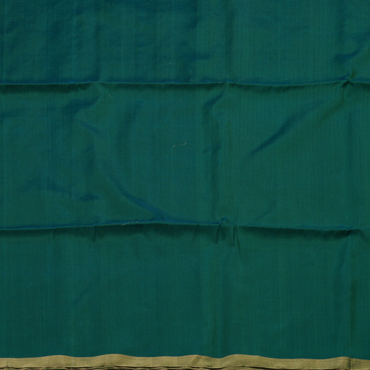 Hayagrivas Handloom Soft Silk Saree in Radiant Peacock Green KBE101D7-10