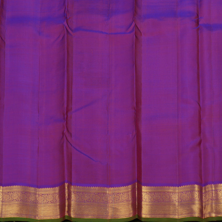 Hayagrivas Handloom Rani Pink Kanjivaram Silk Saree with Purple Border KBE1026I3-11
