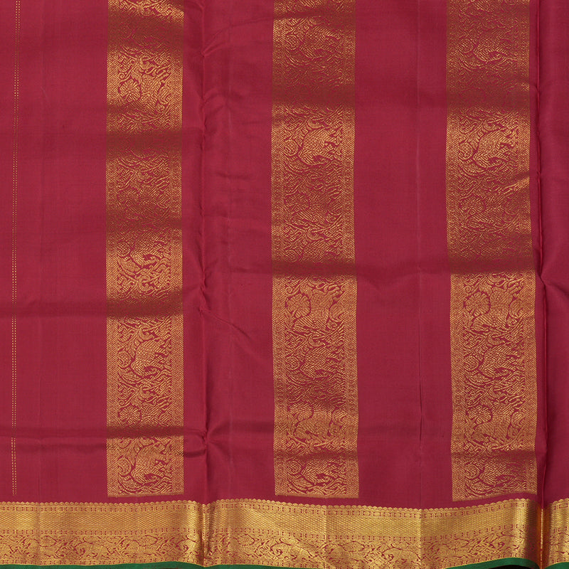 Hayagrivas Handloom Maroon Kanjivaram Ten Yards Silk Saree KBE1026I8-2