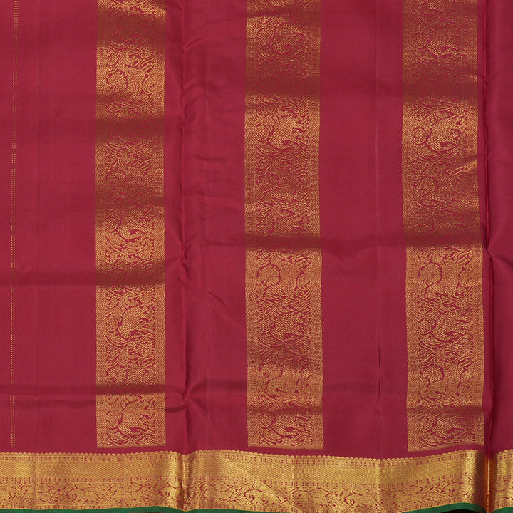 Hayagrivas Handloom Maroon Kanjivaram Ten Yards Silk Saree KBE1026I8-2