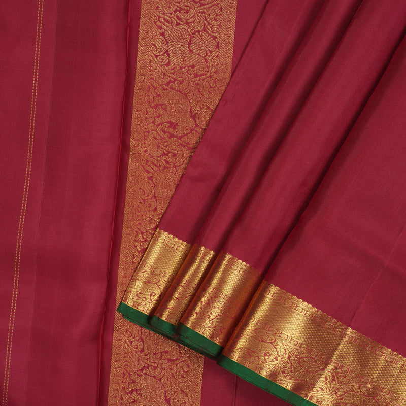Hayagrivas Handloom Maroon Kanjivaram Ten Yards Silk Saree KBE1026I8-2
