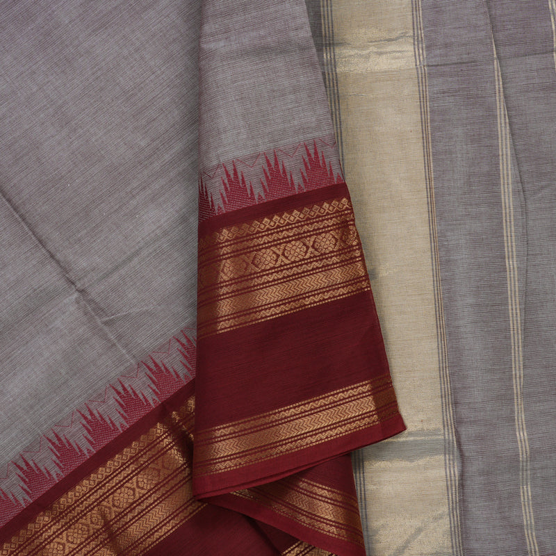 Hayagrivas Lilac Handloom Chettinad Cotton Saree KBE1031I3-115