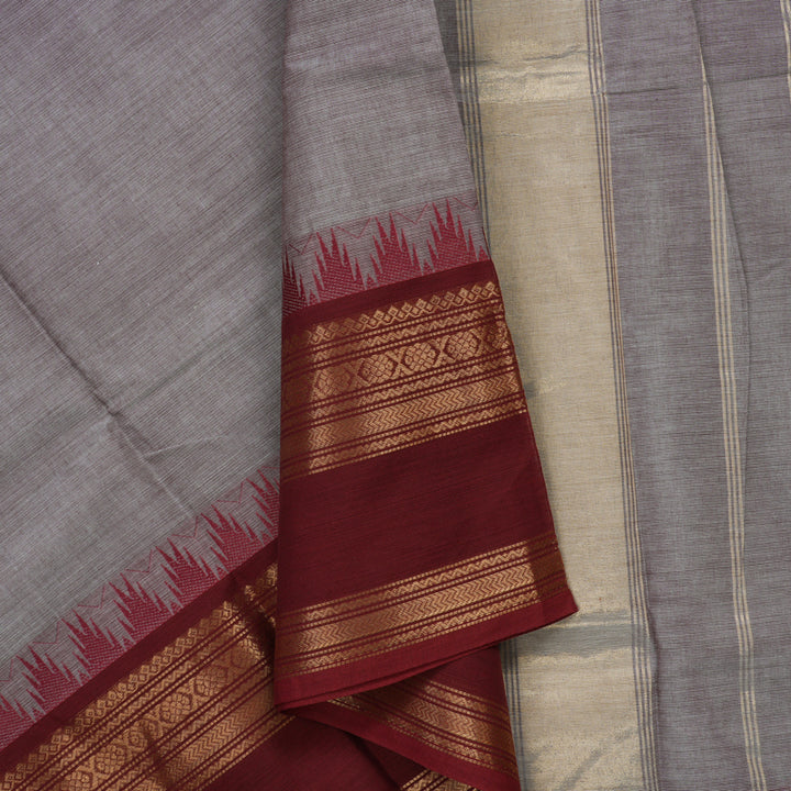 Hayagrivas Lilac Handloom Chettinad Cotton Saree KBE1031I3-115