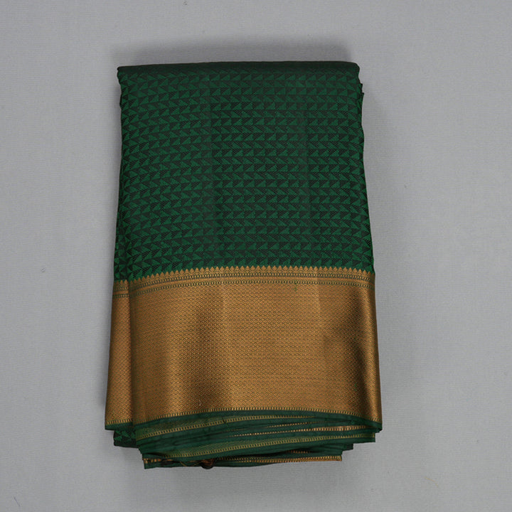 Hayagrivas Handloom Green & Black Kanjivaram Silk Saree KBE1034I7-2