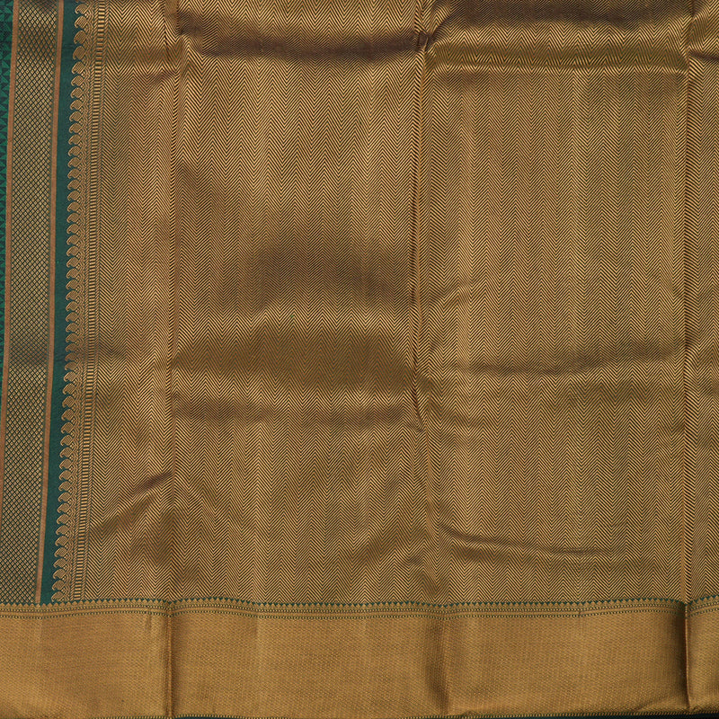 Hayagrivas Handloom Green & Black Kanjivaram Silk Saree KBE1034I7-2