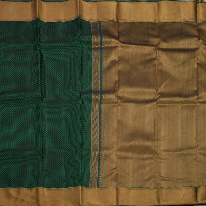 Hayagrivas Handloom Green & Black Kanjivaram Silk Saree KBE1034I7-2