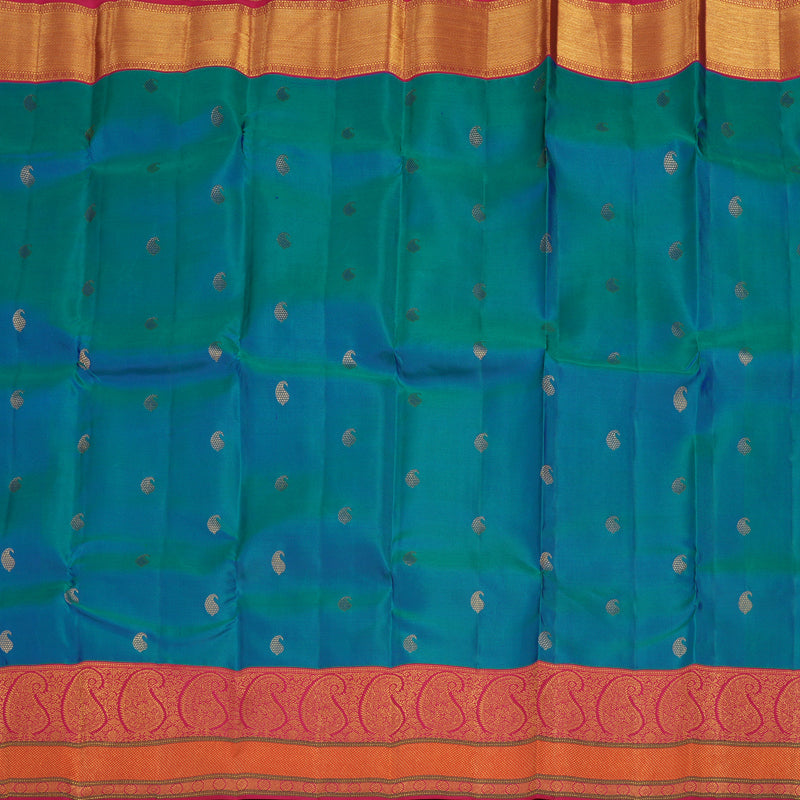 Hayagrivas Handloom Mayilkazhuthu Kanjivaram Silk Saree with Maroonish Pink Border KBE1036I10-14