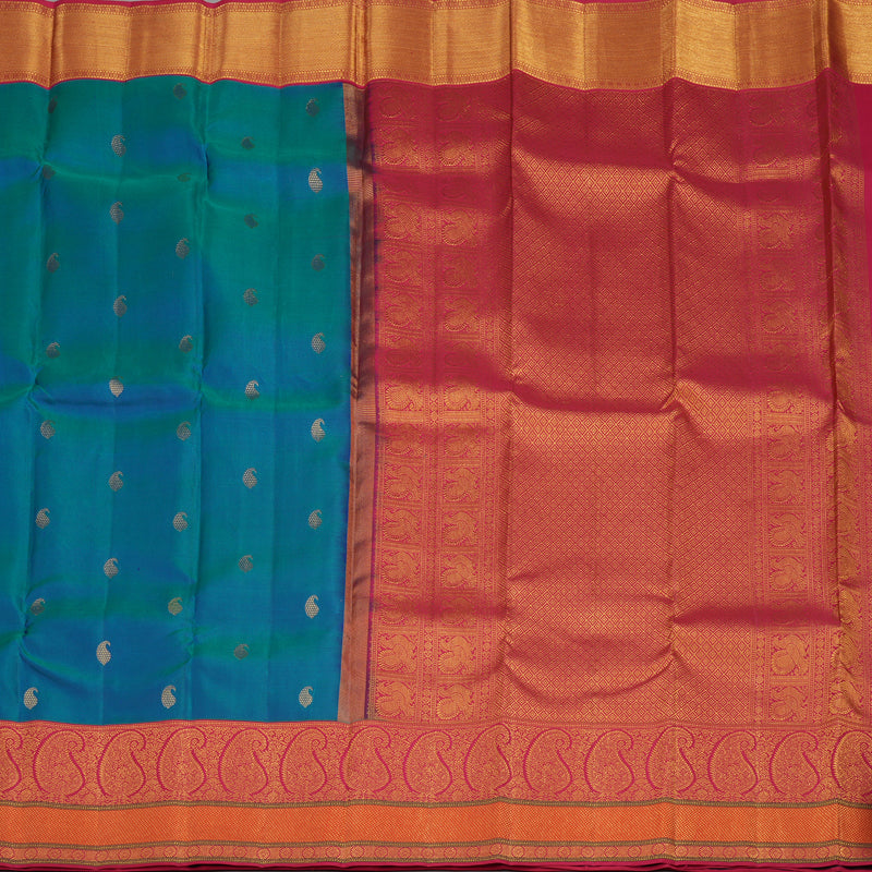 Hayagrivas Handloom Mayilkazhuthu Kanjivaram Silk Saree with Maroonish Pink Border KBE1036I10-14