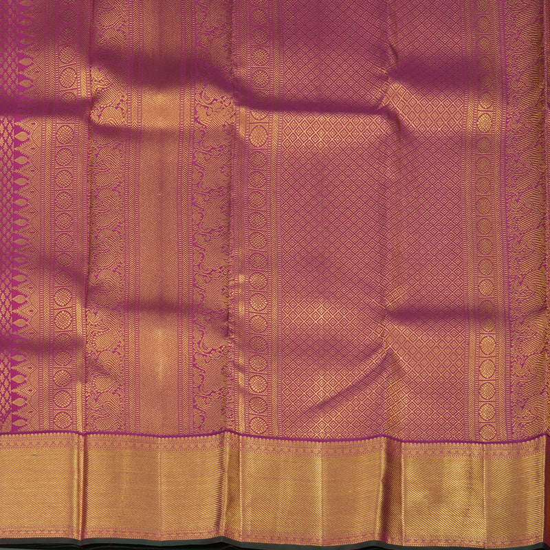Hayagrivas Handloom Purple Kanjivaram Silk Saree KBE1036I13-16