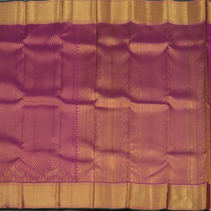 Hayagrivas Handloom Purple Kanjivaram Silk Saree KBE1036I13-16
