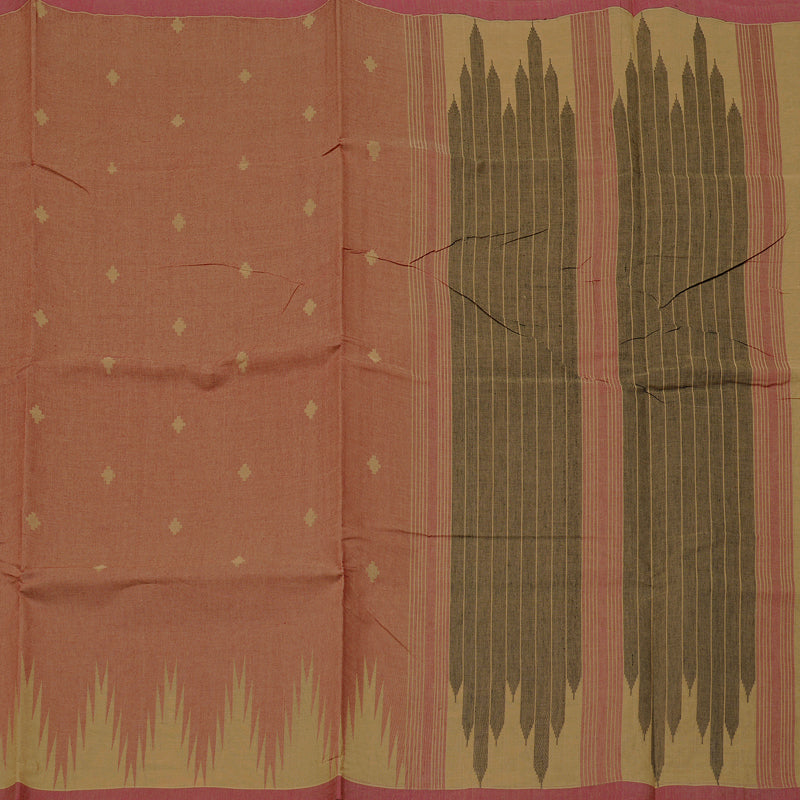 Hayagrivas Handloom Pure Cotton Saree in Cpativating Onion Pink KBE103D13-1