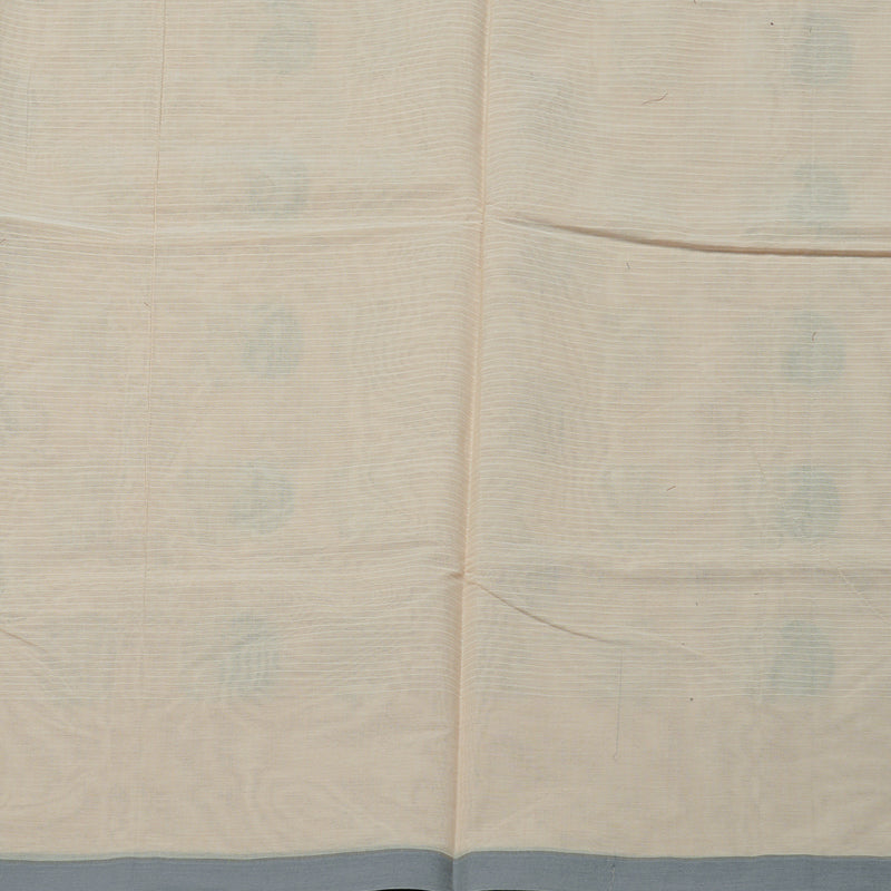 Hayagrivas Handloom Pure Cotton Saree in Regal Half White KBE103D21-3
