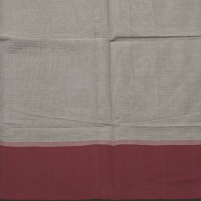 Hayagrivas Handloom Pure Cotton Saree in Subtle Grey KBE103D3-1