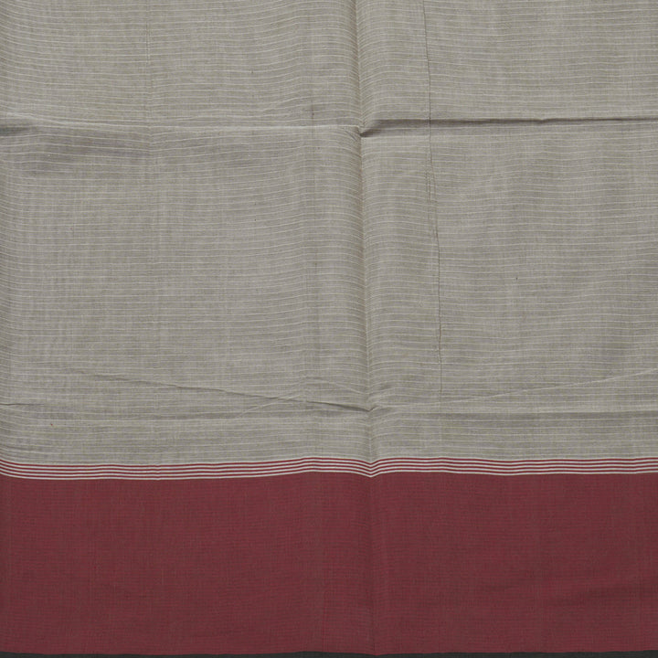 Hayagrivas Handloom Pure Cotton Saree in Subtle Grey KBE103D3-1