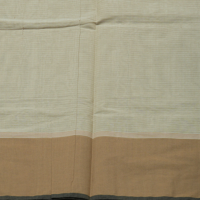 Hayagrivas Handloom Pure Cotton Saree in Classic Beige KBE103D3-5