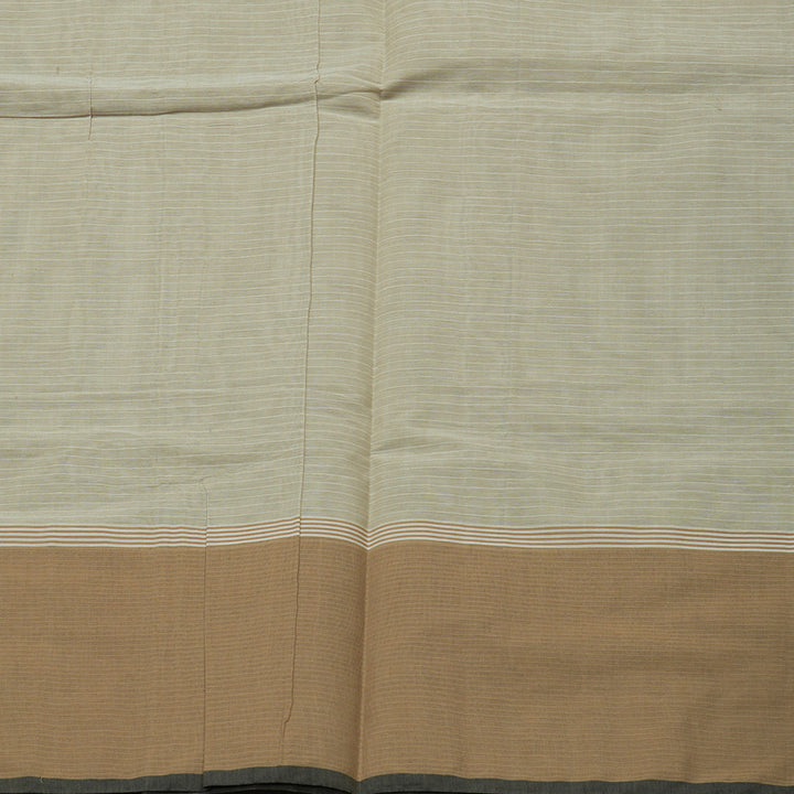 Hayagrivas Handloom Pure Cotton Saree in Classic Beige KBE103D3-5