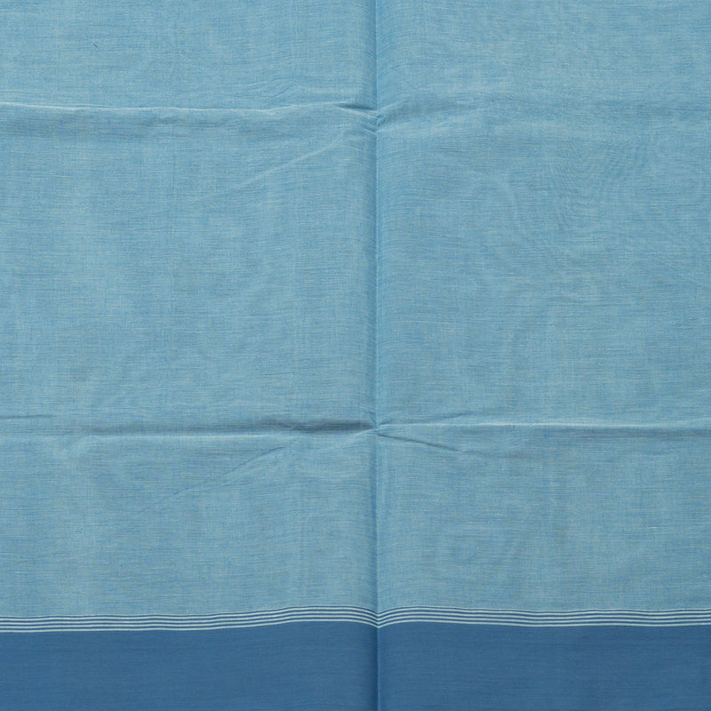 Hayagrivas Handloom Pure Cotton Saree in Feather-soft Sky Blue KBE103D3-8