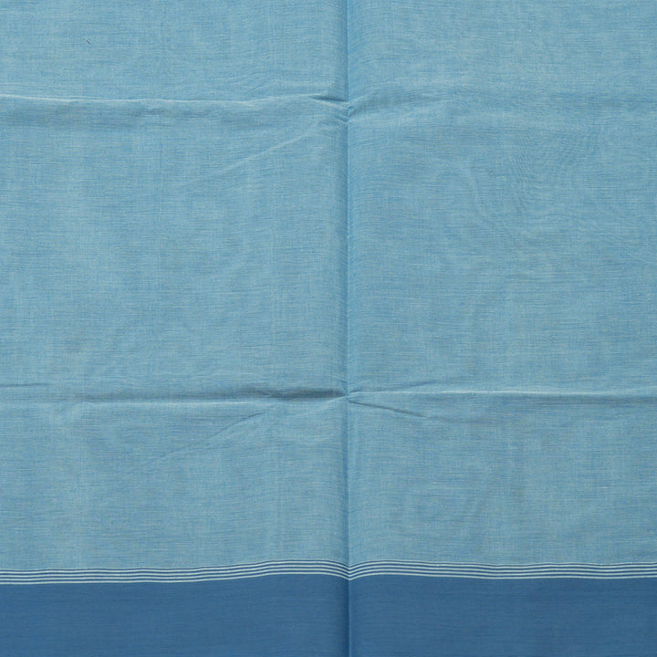 Hayagrivas Handloom Pure Cotton Saree in Feather-soft Sky Blue KBE103D3-8