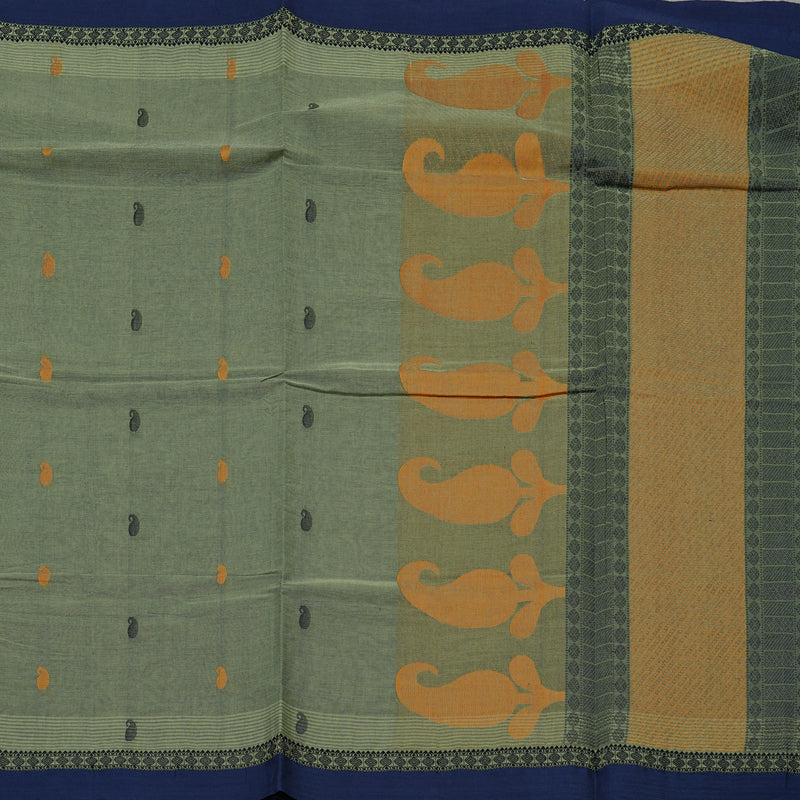 Hayagrivas Handloom Pure Cotton Saree in Whisper-soft Pastel Green KBE103D4-11
