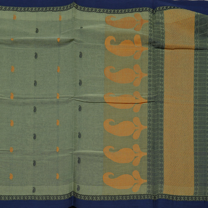 Hayagrivas Handloom Pure Cotton Saree in Whisper-soft Pastel Green KBE103D4-11