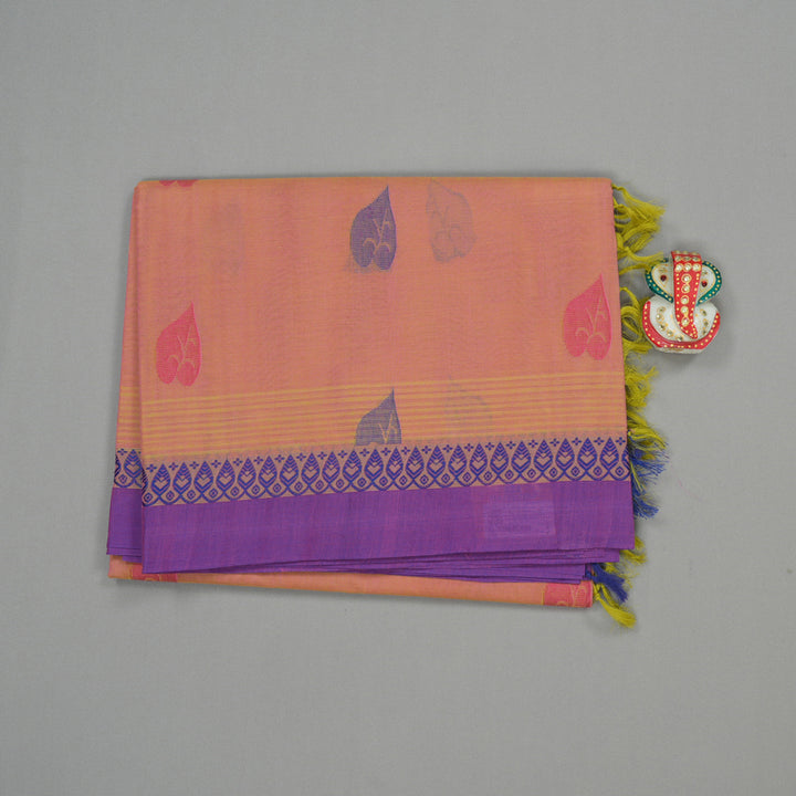 Hayagrivas Handloom Pure Cotton Saree in Sophisticated Dual Tone (Yellow With Pink) KBE103D4-12