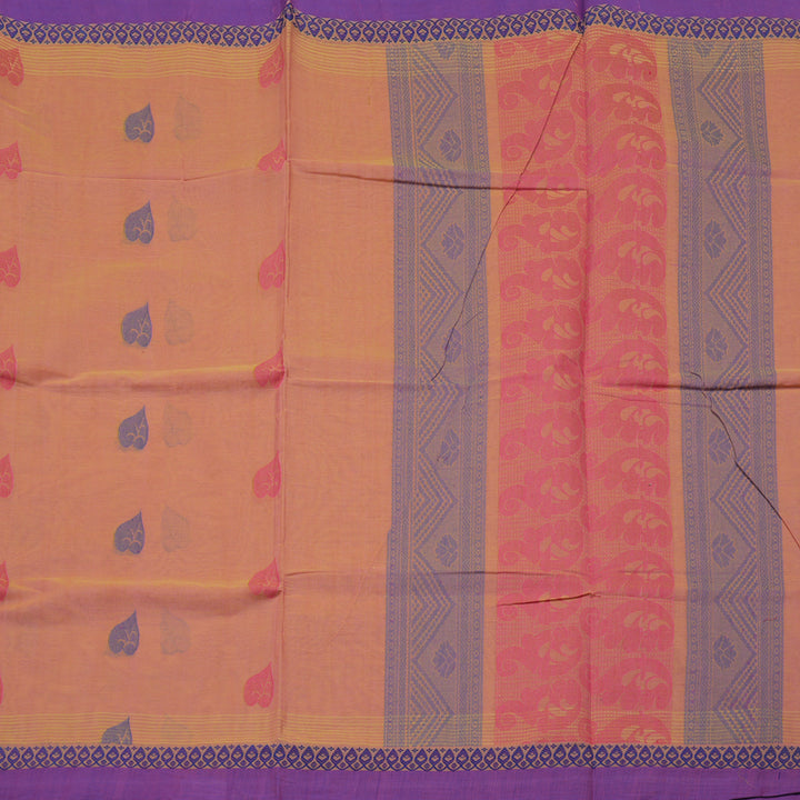 Hayagrivas Handloom Pure Cotton Saree in Sophisticated Dual Tone (Yellow With Pink) KBE103D4-12