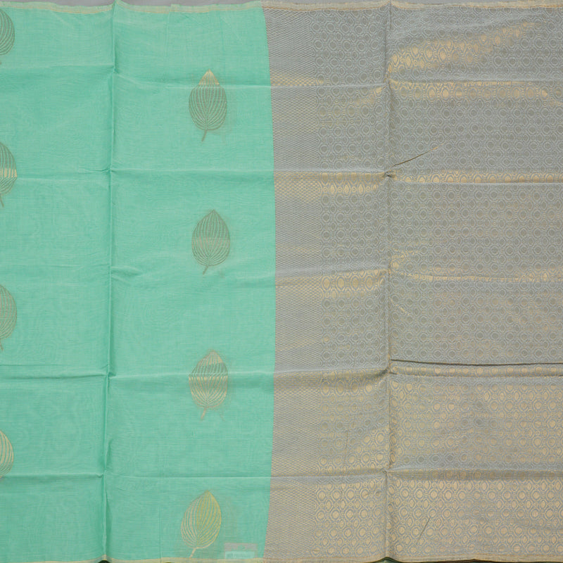 Hayagrivas Handloom Pure Cotton Saree in Serene Sea Green KBE103D41-2