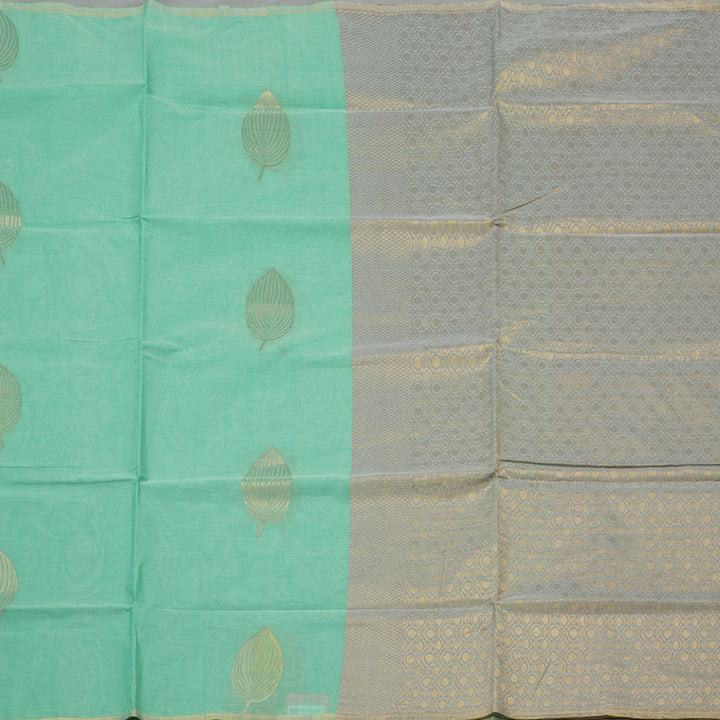 Hayagrivas Handloom Pure Cotton Saree in Serene Sea Green KBE103D41-2