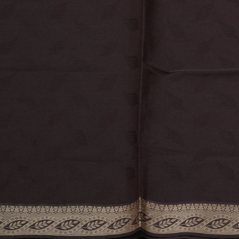Hayagrivas Handloom Pure Cotton Saree in Graceful Dark Brown KBE103D43-17